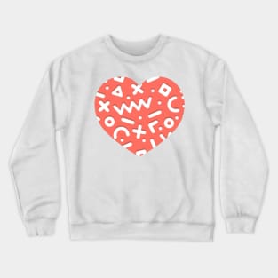 Red and white square and rectangle pattern Crewneck Sweatshirt